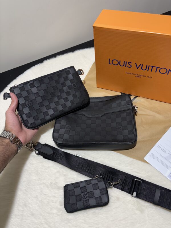 LUIS VUITTON BLOK LEATHER BAG