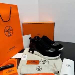 HERMES LEATHER BLACK/WHITE