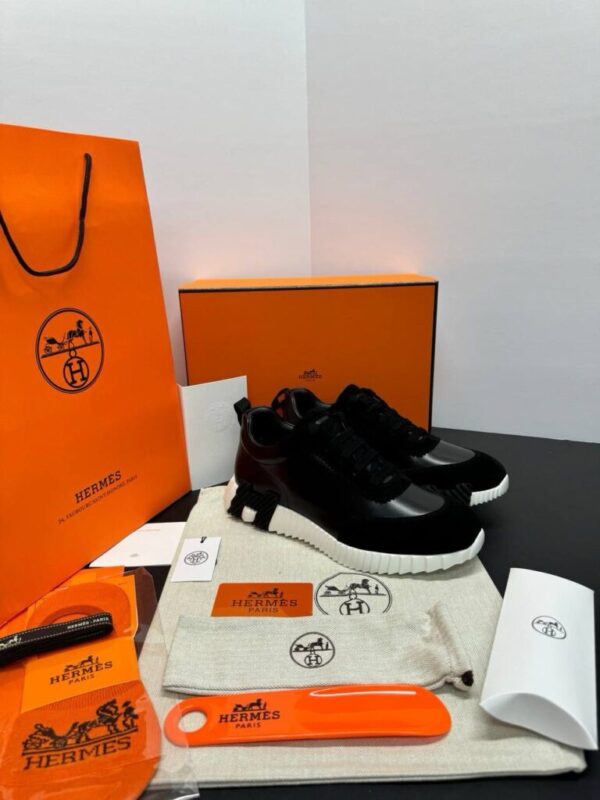 HERMES LEATHER BLACK/WHITE