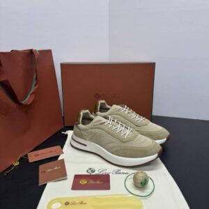 LORO PIANA SNEAKER SUEDE LIGHT BEIGE