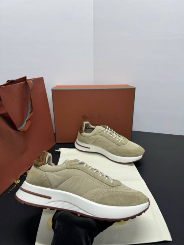 LORO PIANA SNEAKER SUEDE LIGHT BEIGE - Afbeelding 2