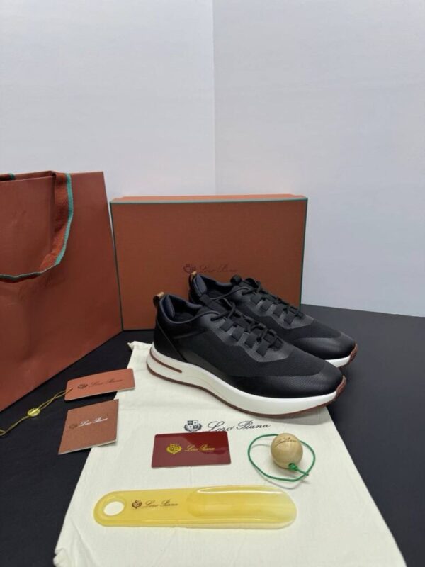 LORO PIANA SNEAKER LEATHER BLACK