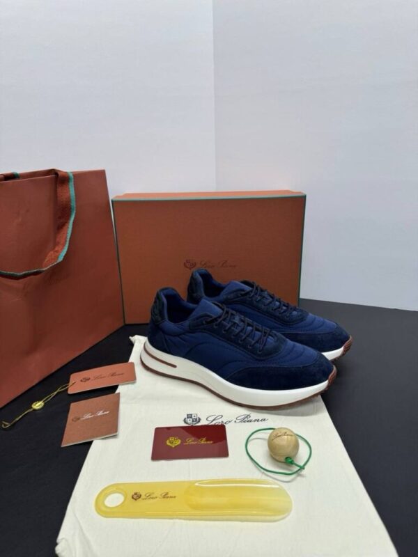 LORO PIANA SNEAKER SUEDE BLUE