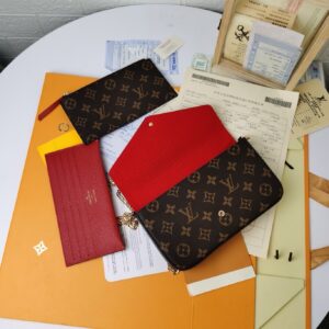 LV POCHETTE FELICIE INSIDE RED